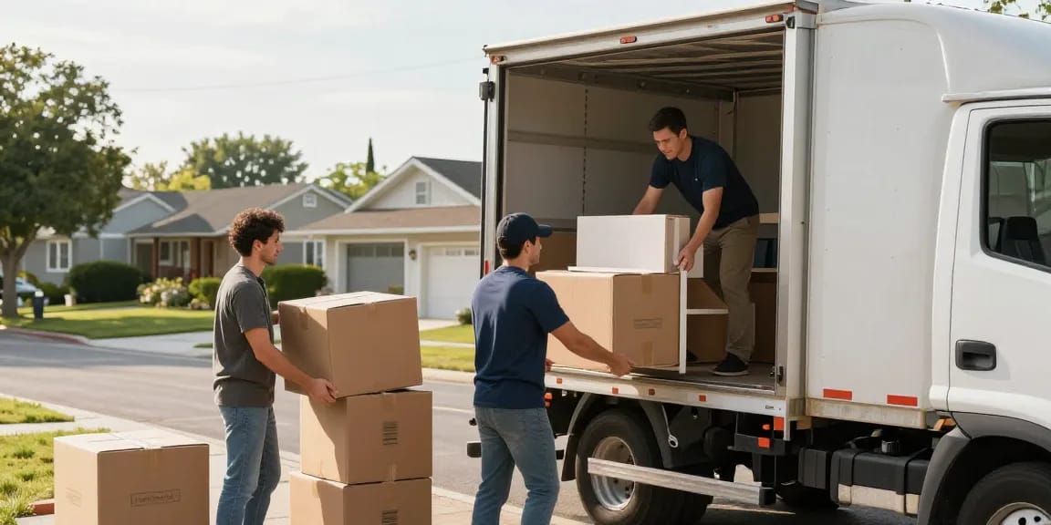 Umzugsunternehmen Schwetzingen organisiert Umzug mit professionellen Möbelpackern in ruhiger Wohngegend.