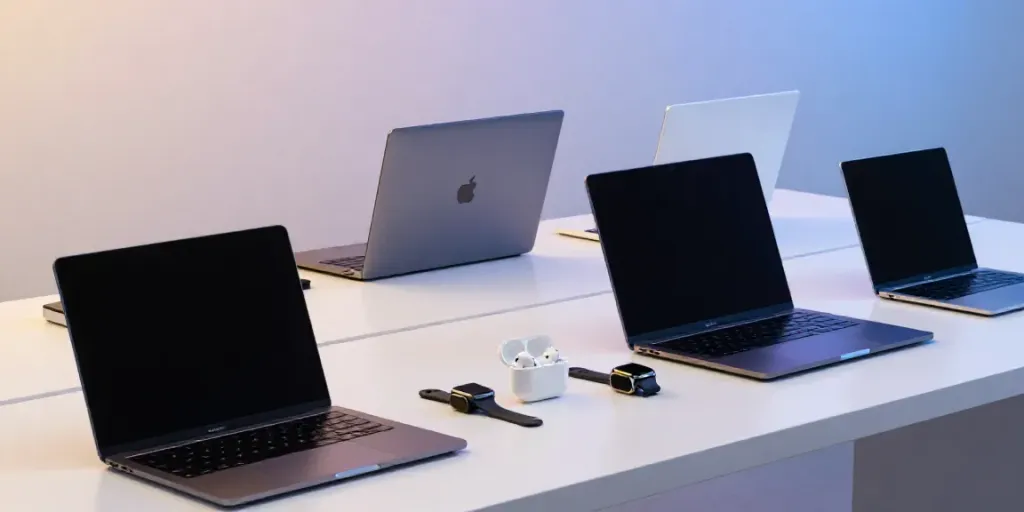 Gadgets und digitale Plattformen in einem modernen Workspace