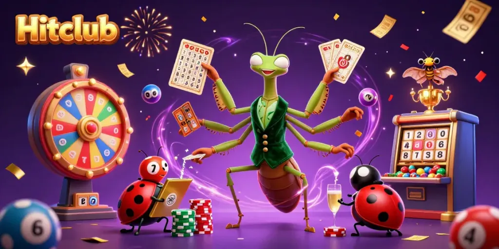 Hitclub game scene showcasing a vibrant casino atmosphere with energetic characters and action.