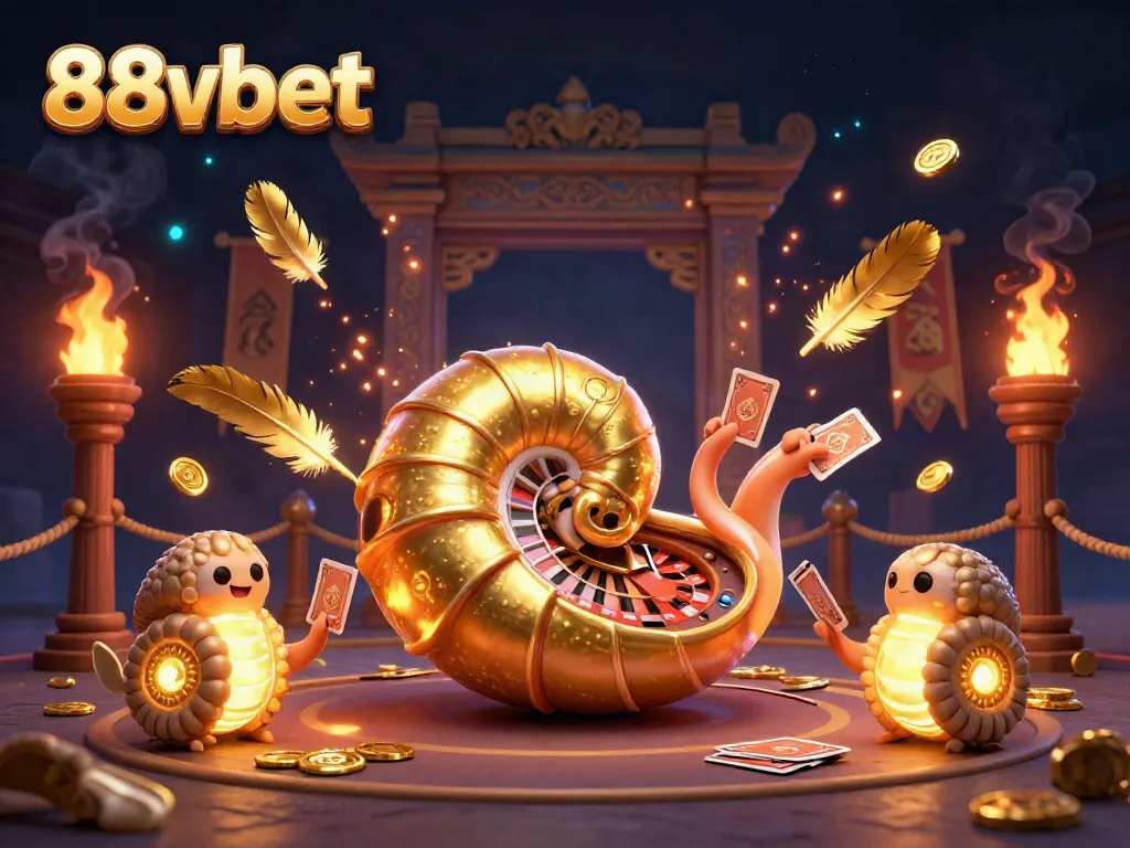 Engage with thrilling gameplay at 88vbet, featuring a giant nautilus and dynamic casino elements.