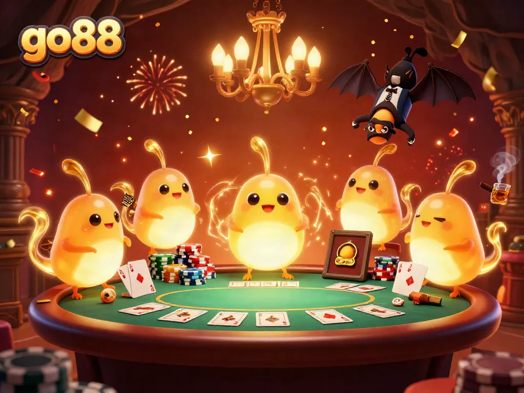 Illuminate your game with go88's bioluminescent glowworms as they light up the casino scene.