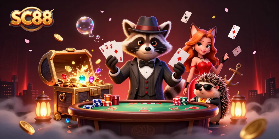 Enhance your gameplay with SC88’s royal flush hand in an exciting casino scene.