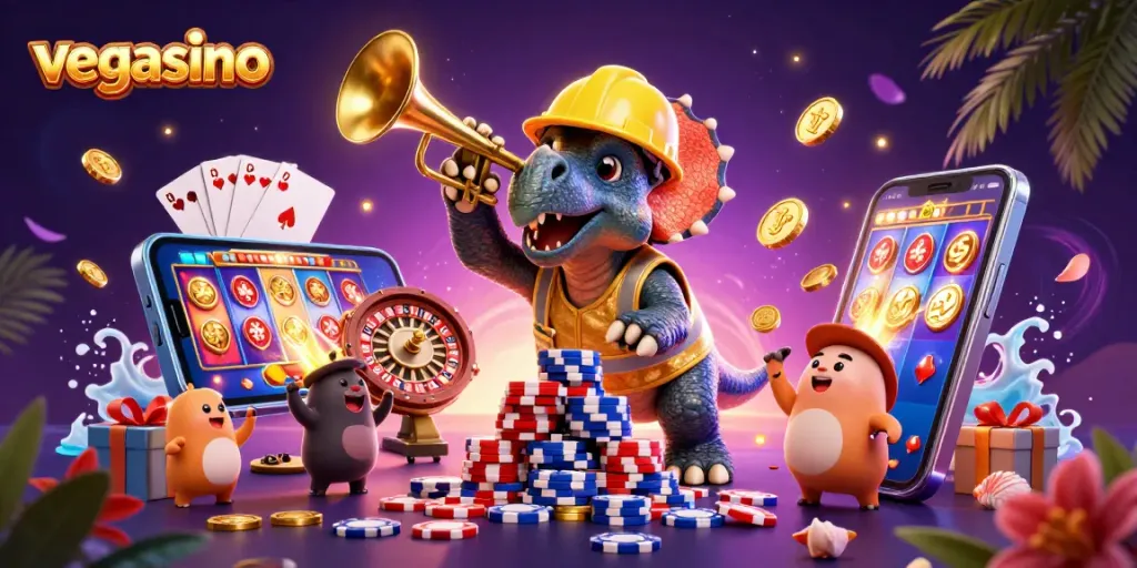 Engage at Vegasino with dynamic casino action and colorful slot games