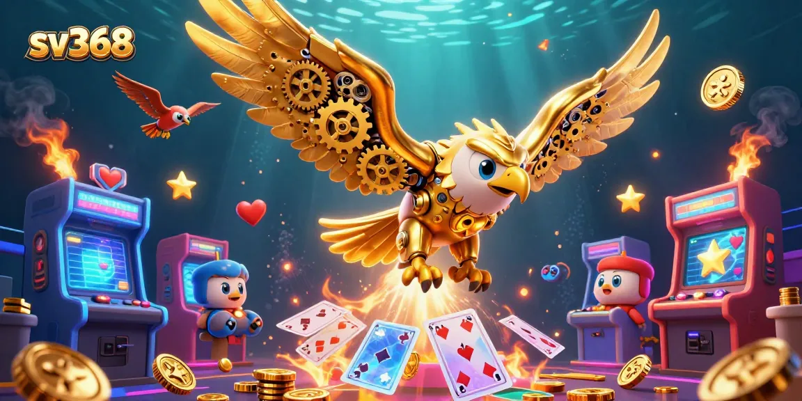 Experience thrilling gaming with sv368's vibrant casino-themed 3D illustration showcasing unique gaming elements.