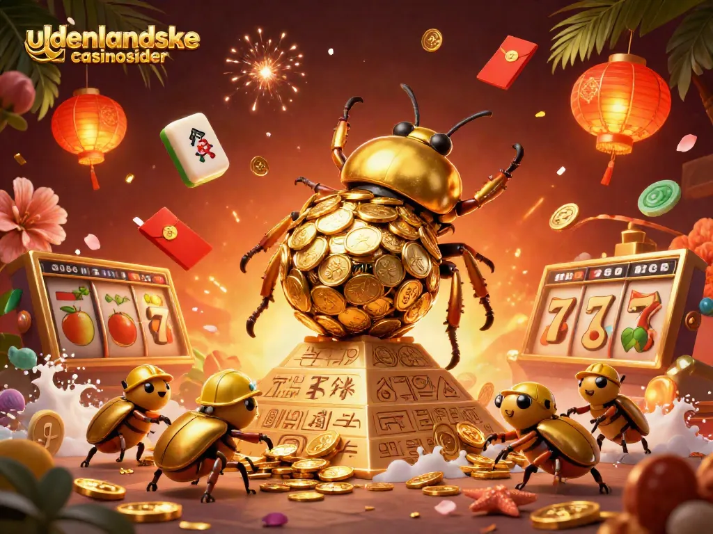 Engage with udenlandske casino sider through this vibrant 3D illustration showcasing dynamic casino elements.