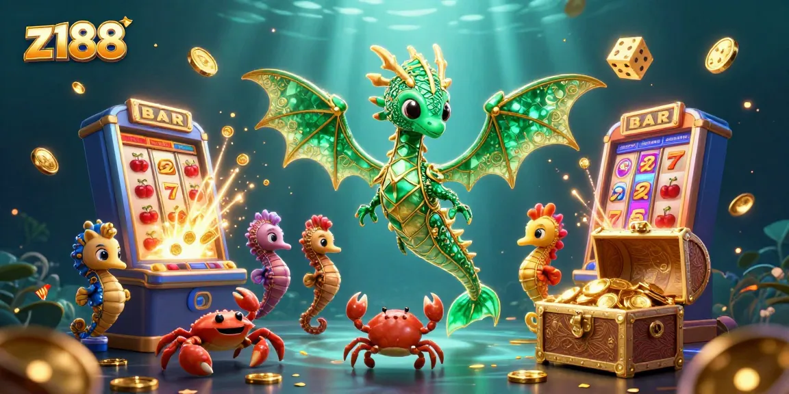 Experience thrilling gameplay with z188 in this vibrant 3D casino scene filled with wins!