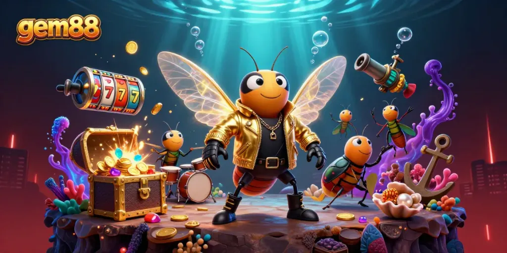 Win big with gem88 in a vibrant 3D casino world featuring exciting game elements.