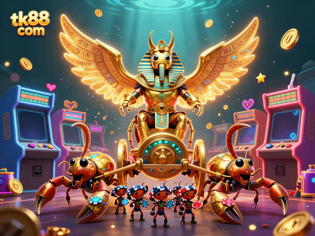 Play thrilling games at tk88 com with a rich array of casino-themed elements and characters