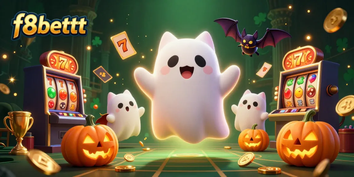 Experience exciting gameplay with f8bettt featuring a ghost cat and lucky symbols in a dynamic casino scene.