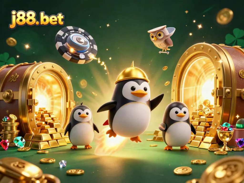 Experience thrilling gaming adventures with j88. bet in this vibrant casino-themed illustration.