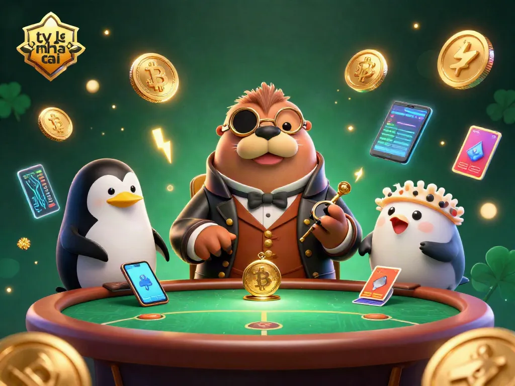 Experience ty le nha cai at an underwater poker game featuring a walrus, penguin dealer, and bluffing pufferfish.