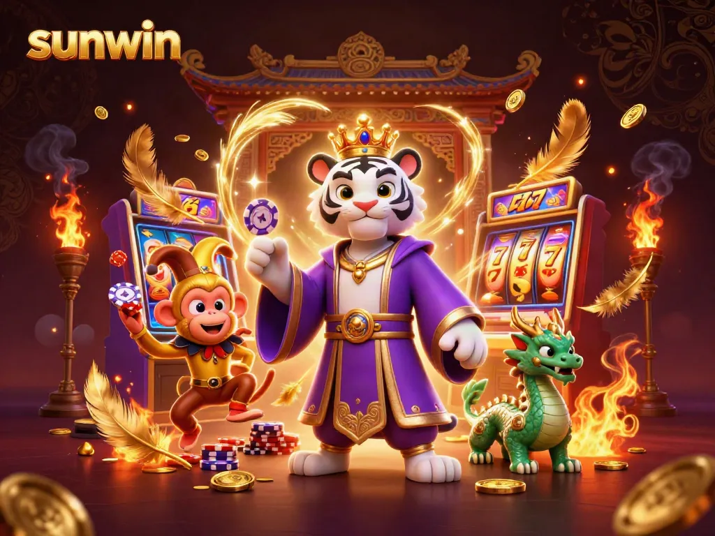 Engage in thrilling gameplay with sunwin, a vibrant casino featuring slot machines and dynamic characters.