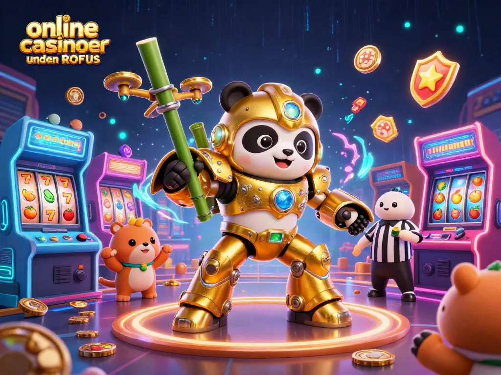 Engage with exciting games at online casinoer uden ROFUS featuring vibrant 3D characters and dynamic casino elements.
