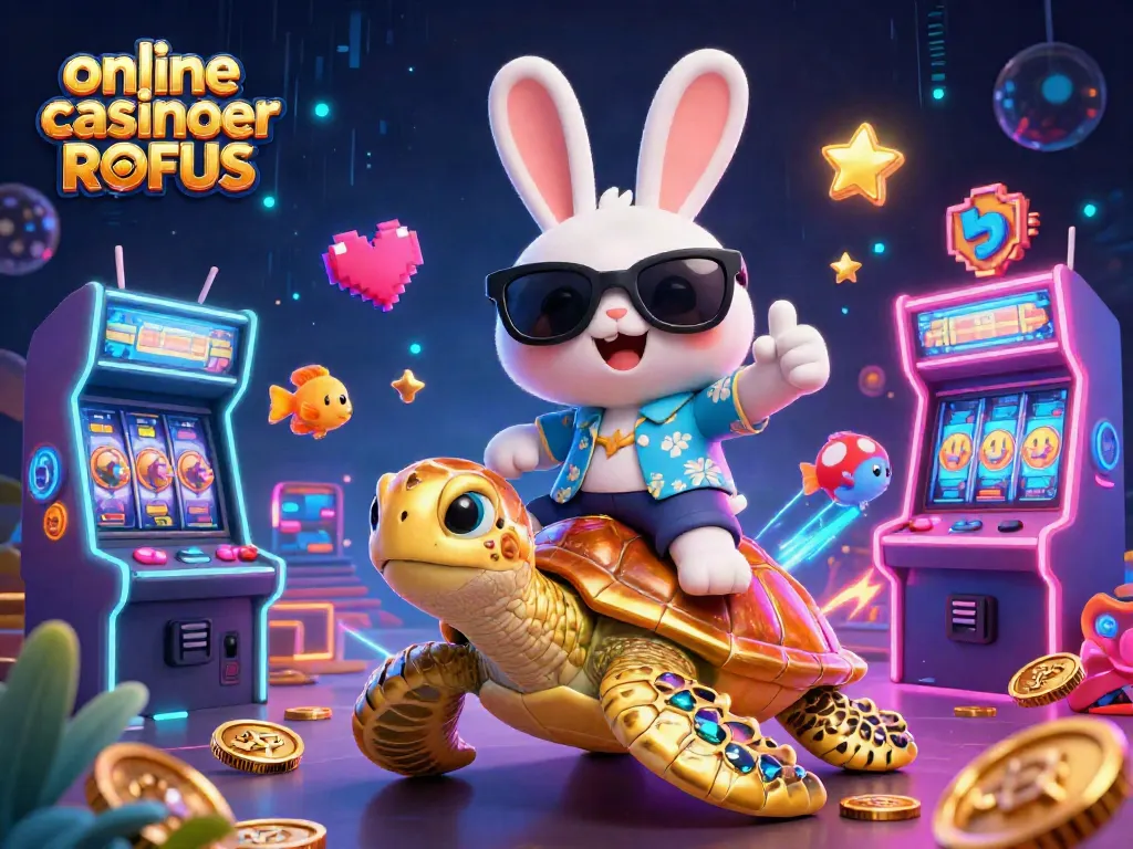 Experience the thrill of online casinoer uden ROFUS with a lucky rabbit and golden turtle in vibrant, immersive gaming.