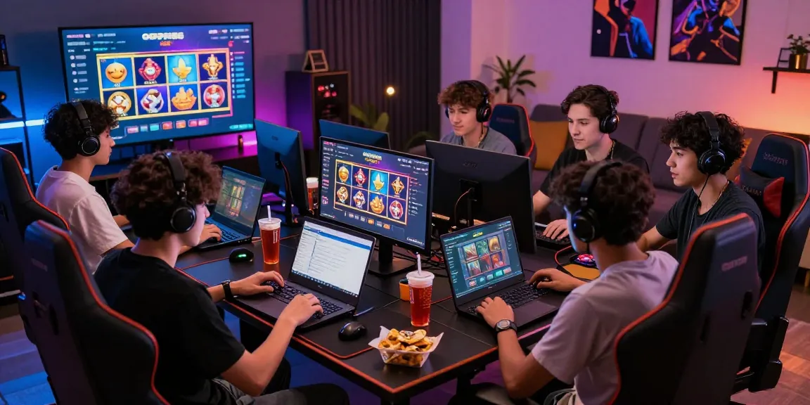 Exciting gaming moment at OPPA86 situs with friends enjoying online slots.