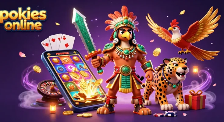 Experience pokies online with vibrant gameplay elements and engaging 3D characters in an immersive casino setting.
