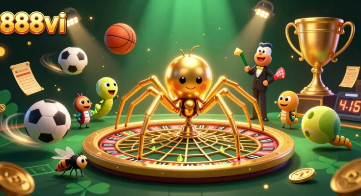 Experience the excitement of 888vi with dynamic sports betting and casino elements creating a thrilling atmosphere.