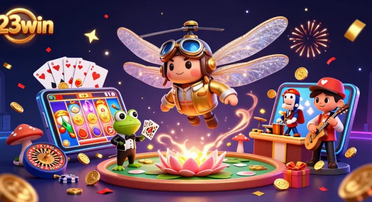 Experience thrilling action at 23win with vibrant 3D casino characters and games.