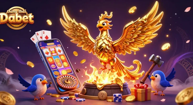 Experience thrilling gameplay with thương hiệu Dabet’s molten golden phoenix and dynamic slot elements.